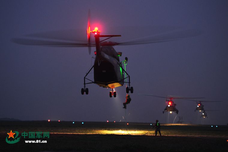 Army aviation conducts day and night landing training