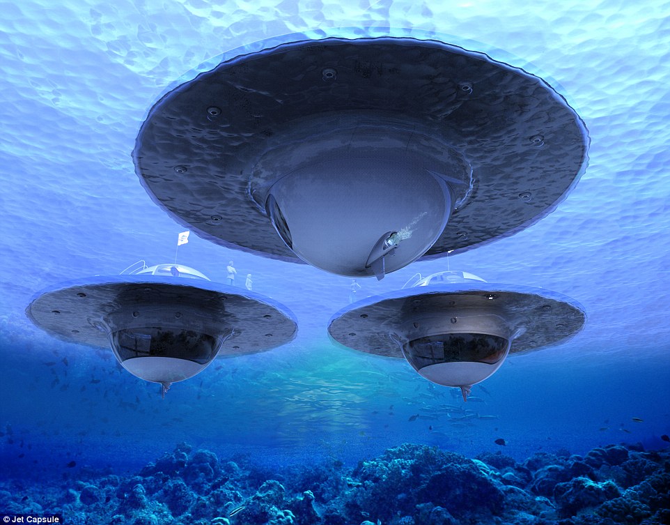 Out of this world! Futuristic UFO-shaped yacht has its own garden and a stunning underwater viewing deck 