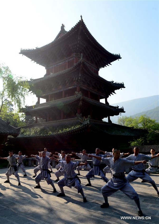 Monks' lives at Shaolin Temple in central China