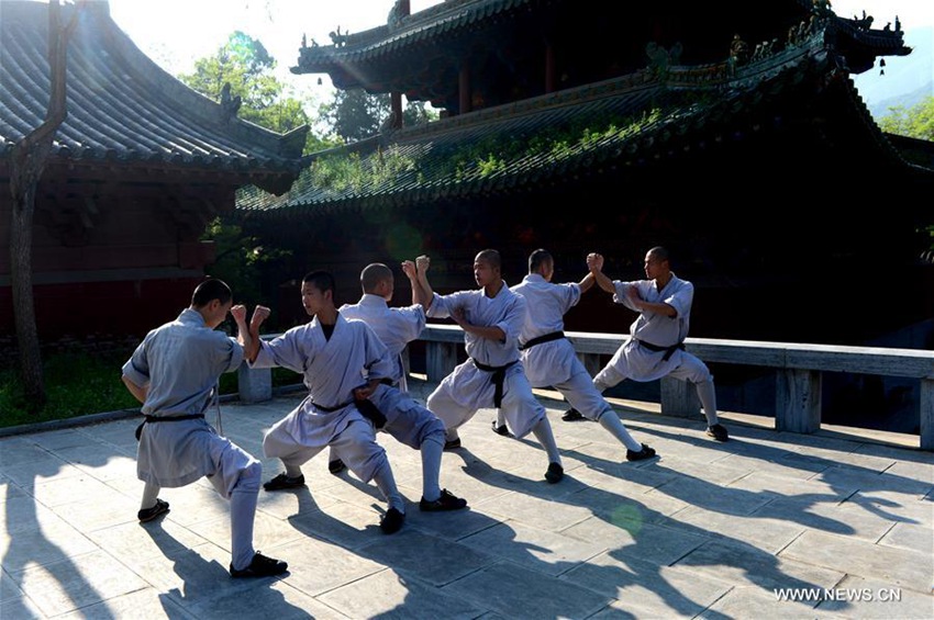 Monks' lives at Shaolin Temple in central China