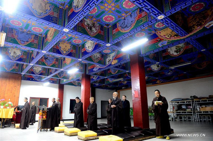 Monks' lives at Shaolin Temple in central China