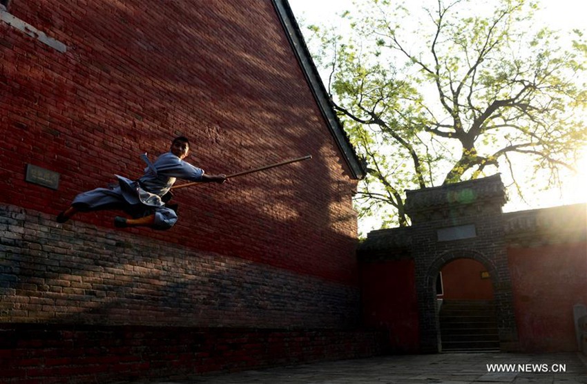 Monks' lives at Shaolin Temple in central China