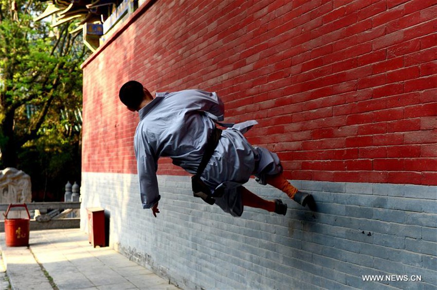 Monks' lives at Shaolin Temple in central China