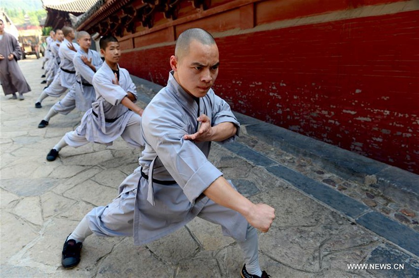 Monks' lives at Shaolin Temple in central China