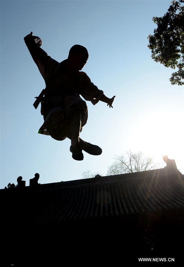 Monks' lives at Shaolin Temple in central China