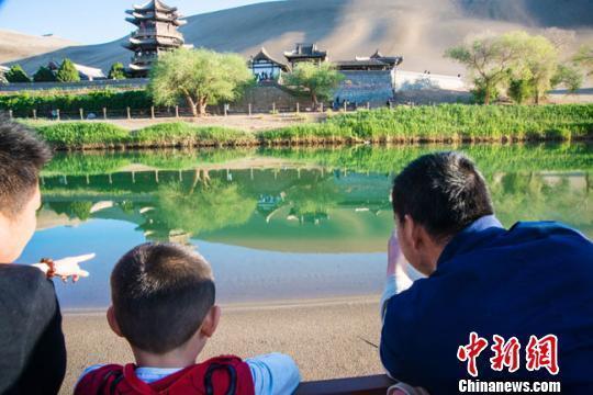 Rare fish spotted in Crescent Lake in Dunhuang