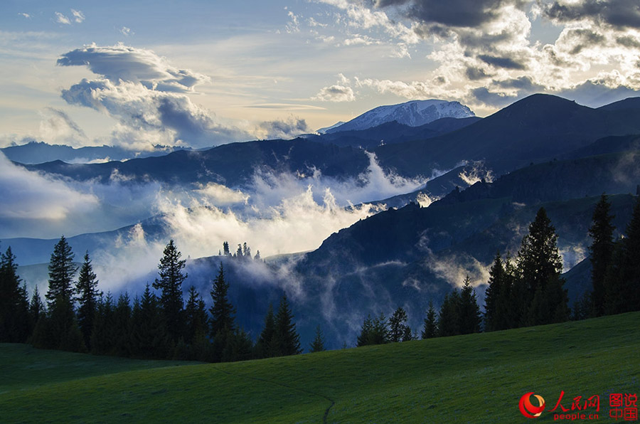 The breathtaking Aketasi grassland in NW ‎China‬'s Xinjiang