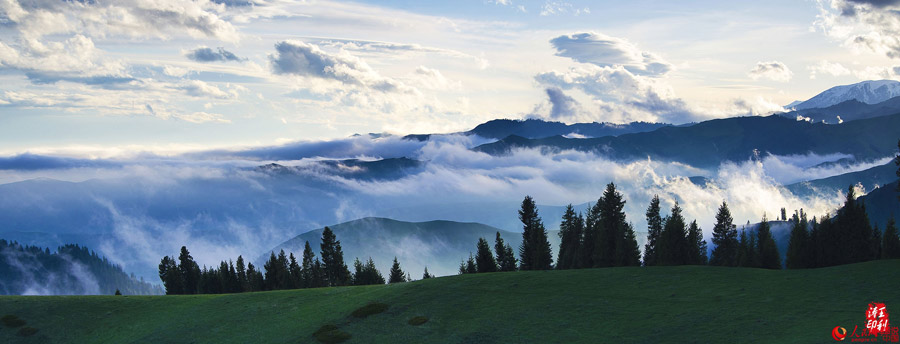 The breathtaking Aketasi grassland in NW ‎China‬'s Xinjiang