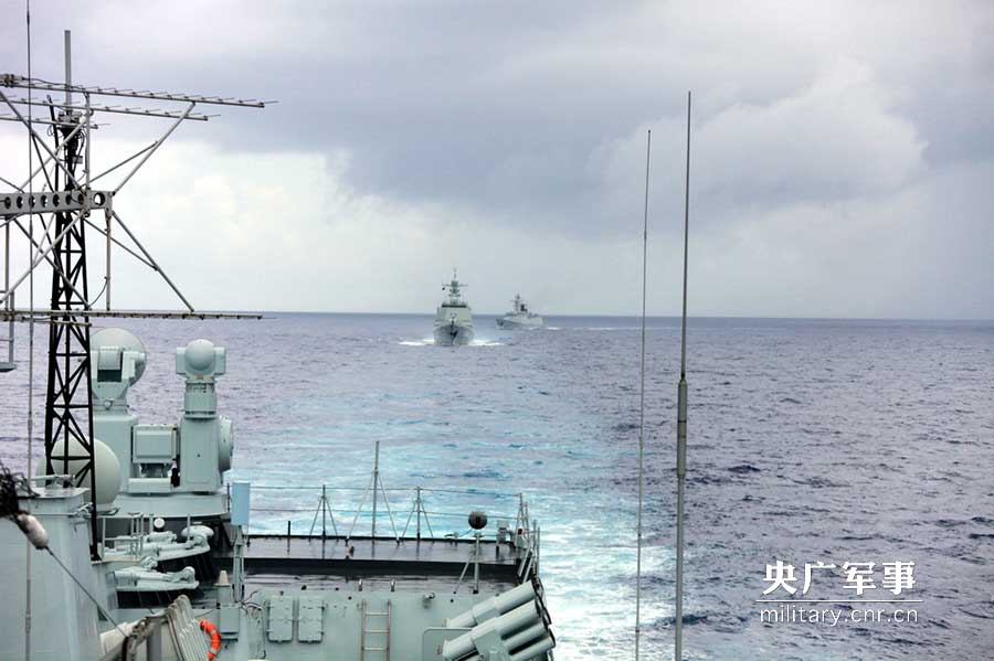 South Sea Fleet conducts live fire shooting in Western Pacific Ocean 