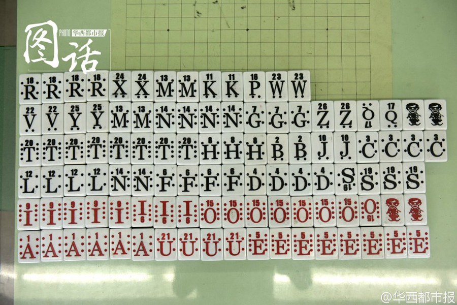 Middle school principal invents 'English mahjong' to help students learn the language