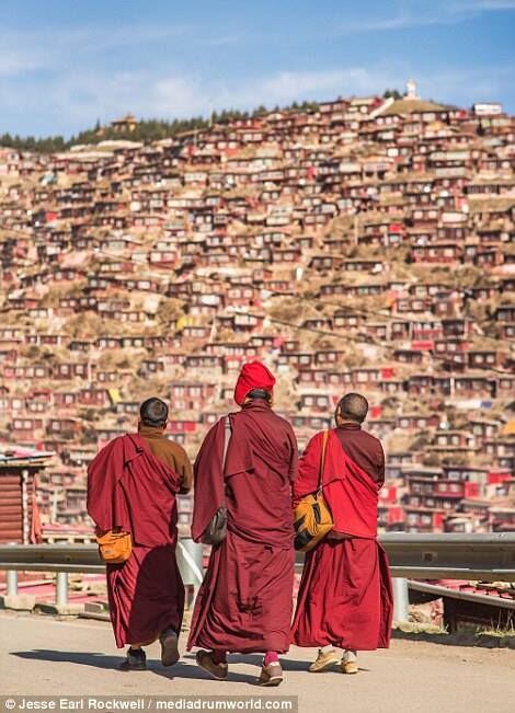 Student village at the Larung Gar Buddhist Institute in SW China