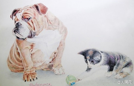 College student paints “photo” with ballpoint-pen