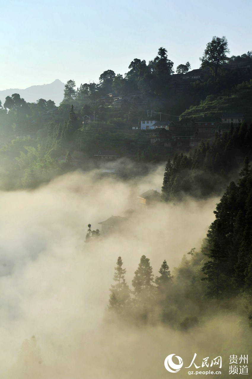 Picturesque scenery of Miao village in Guizhou