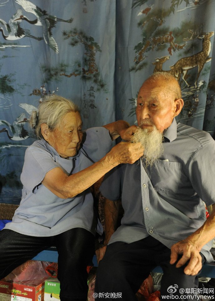 Centenarian couple takes first wedding photos