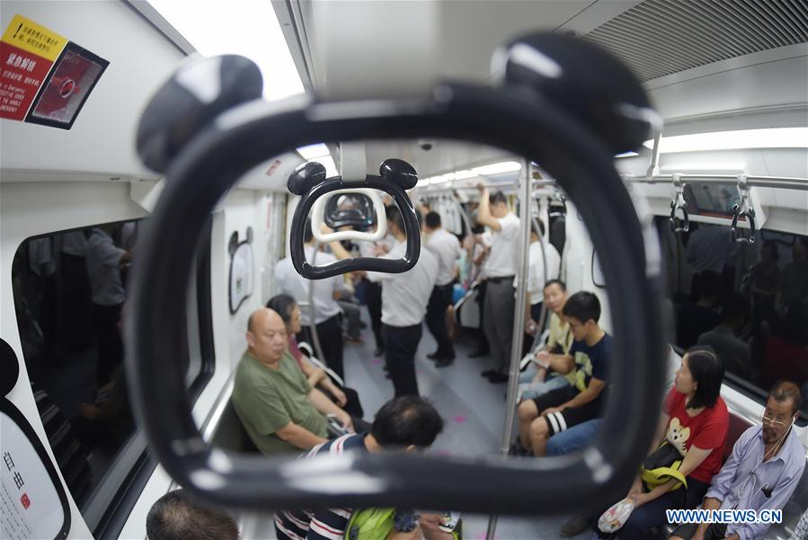 Panda subway train debuts in bear's home province