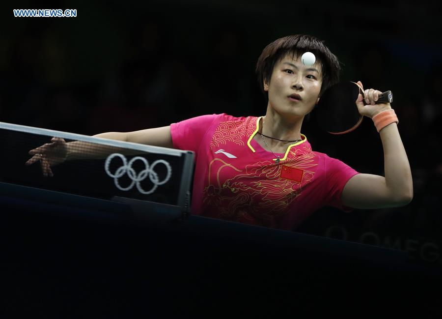 Ding Ning wins gold of women's singles final of table tennis