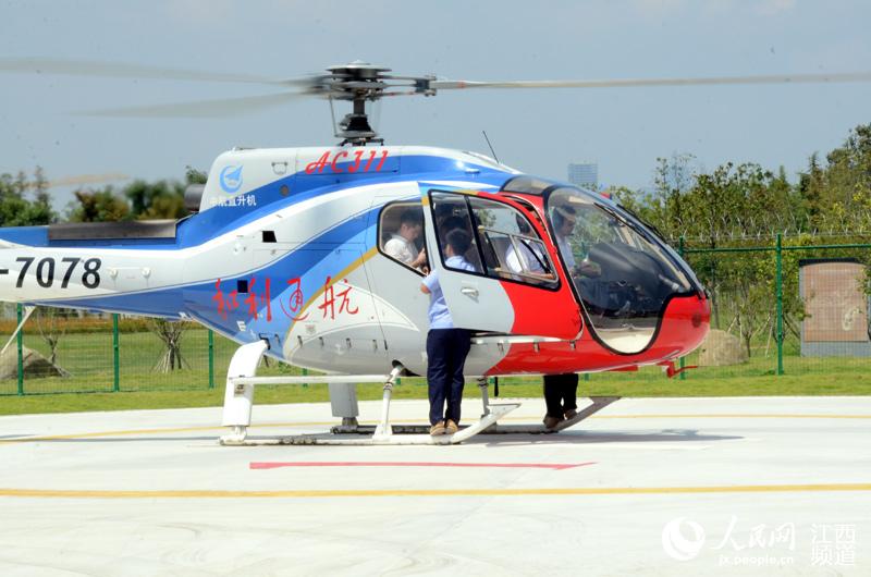 Chinese-made helicopters fly into the sky