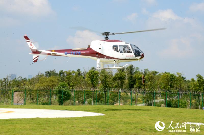 Chinese-made helicopters fly into the sky