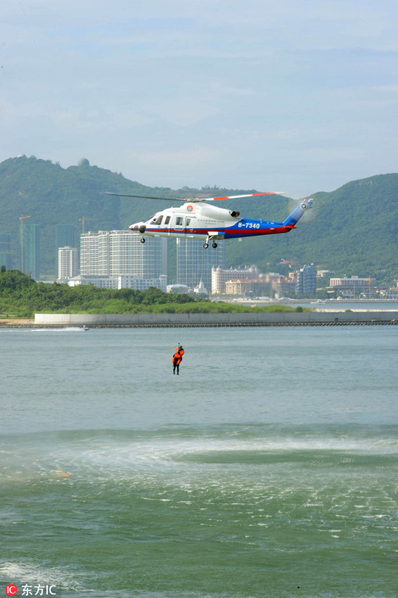 Integrated rescue drill held in Hainan