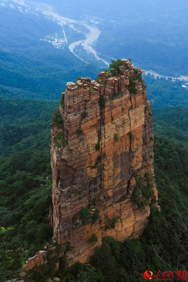 Magnificent mountain scenery in Luojiezhai Village