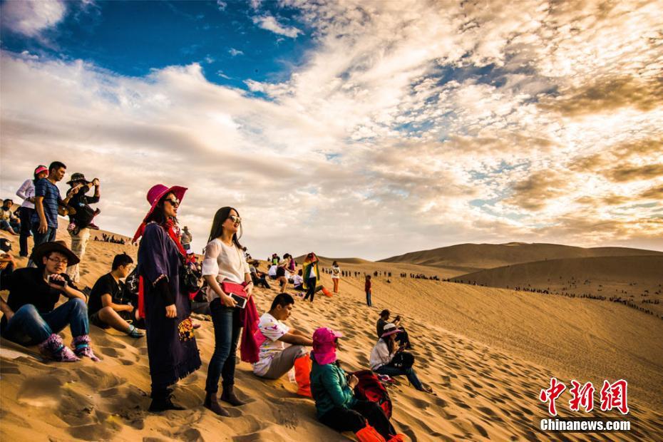 Beautiful autumn scenery in Dunhuang