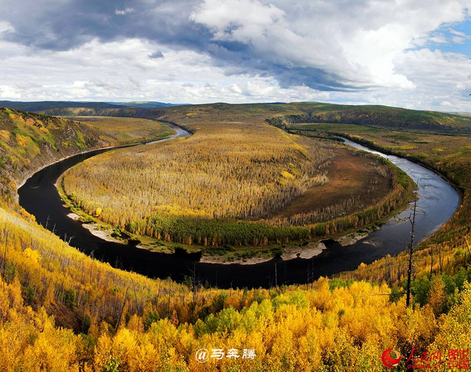 Fantastic autumn scenery of Mohe County