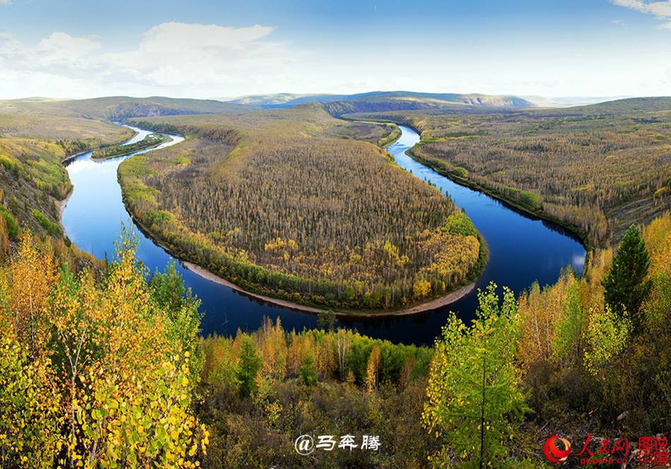 Fantastic autumn scenery of Mohe County