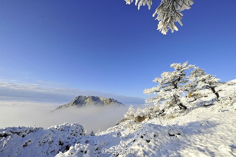 Magnificent snowscape in Malun grassland