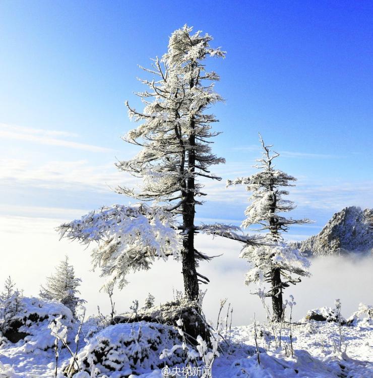 Magnificent snowscape in Malun grassland