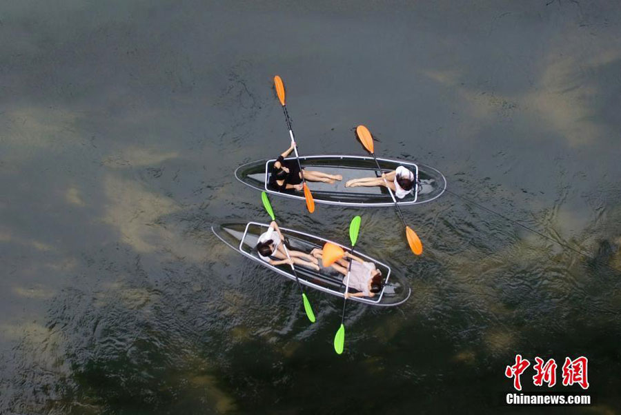 Row a transparent boat