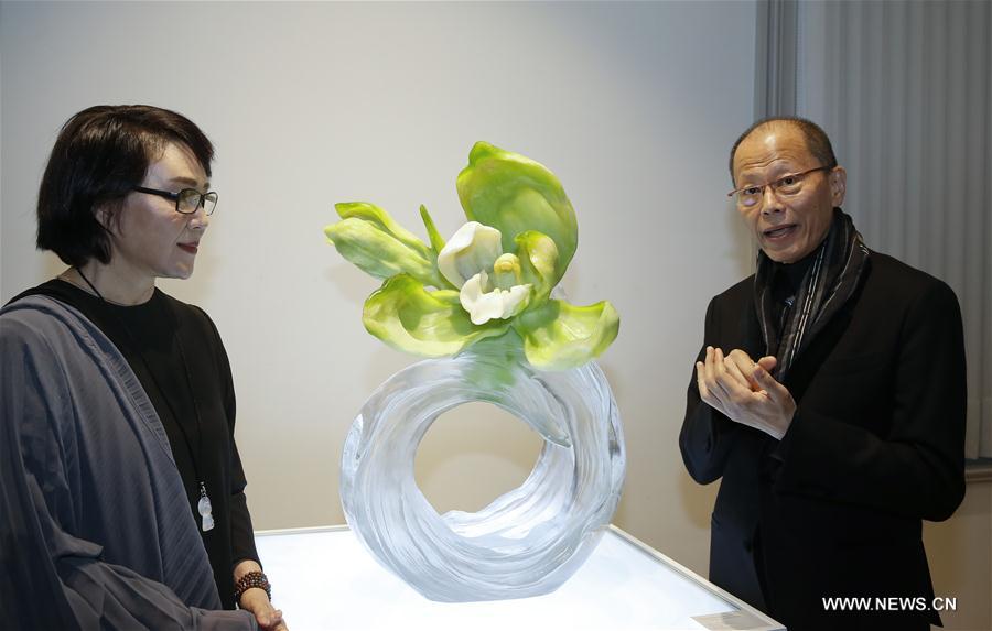 Chinese glass art exhibition held in Brussels