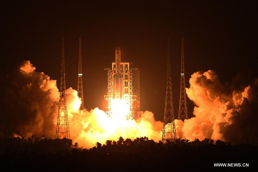 China's latest heavy-lift carrier rocket blasts off