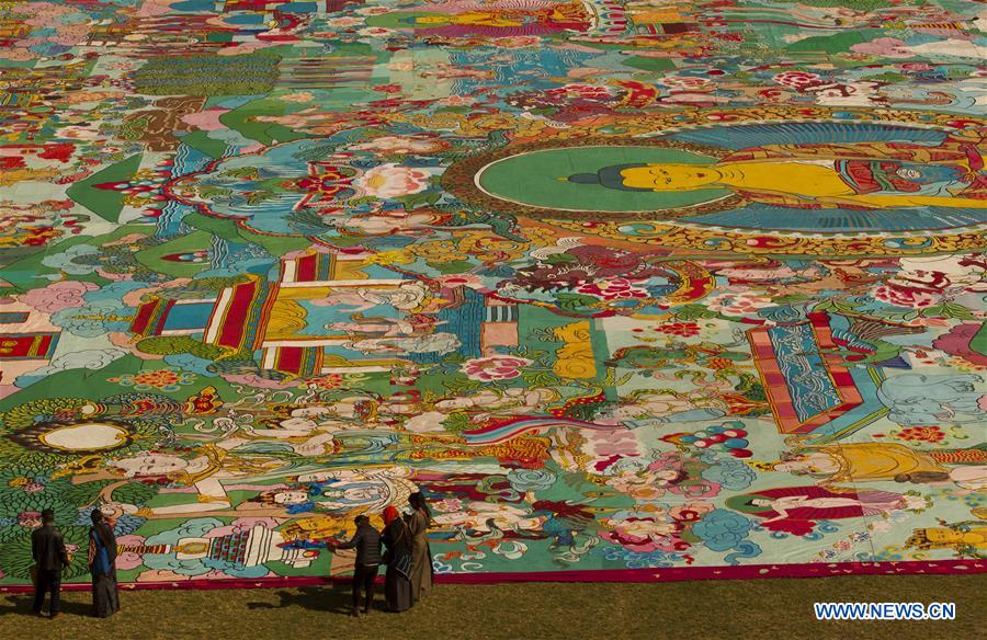 NEPAL-KATHMANDU-WORLD'S LARGEST THANGKA-EXHIBITON