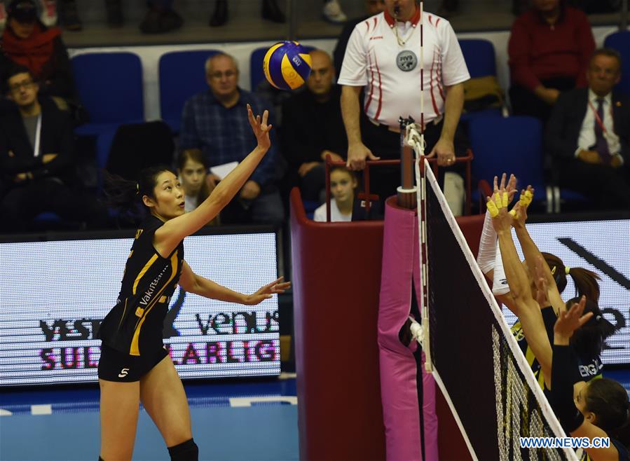 (SP)TURKEY-ISTANBUL-VOLLEYBALL-TURKISH WOMEN LEAGUE-FENERBAHCE VS VAKIFBANK 