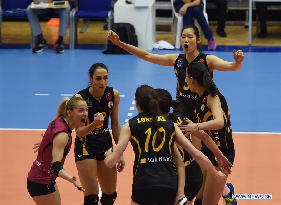 (SP)TURKEY-ISTANBUL-VOLLEYBALL-TURKISH WOMEN LEAGUE-FENERBAHCE VS VAKIFBANK 