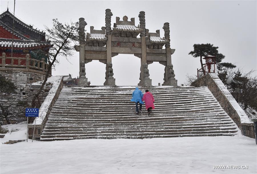 CHINA-SHANDONG-TAISHAN MOUNTAIN-SNOW(CN)