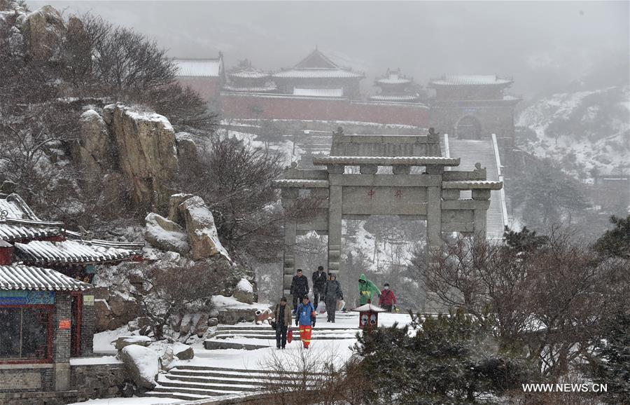 CHINA-SHANDONG-TAISHAN MOUNTAIN-SNOW(CN)