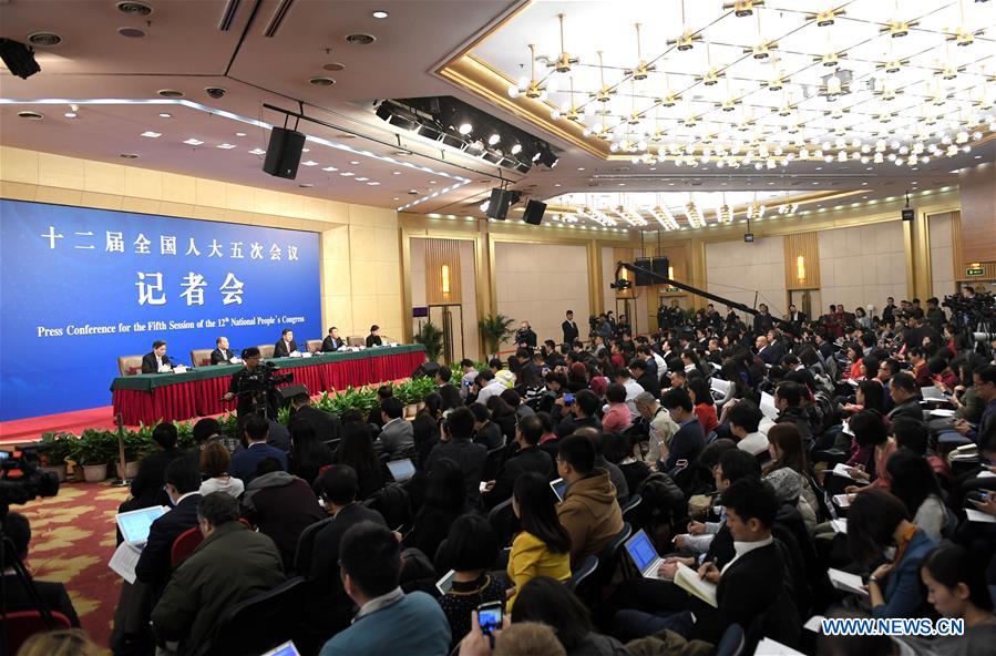 NDRC holds press conference for 5th session of 12th NPC on China's economy