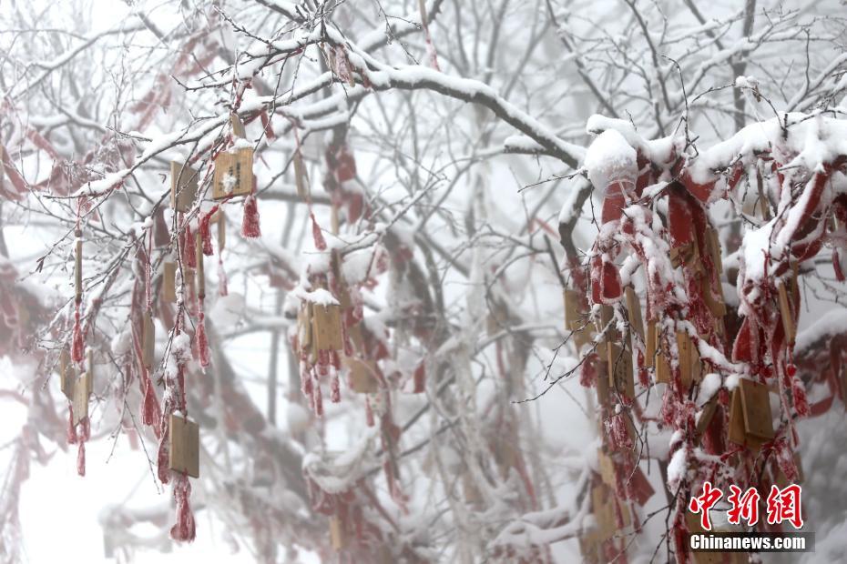 Henan mountain blanketed with snow