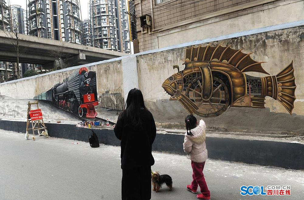 Wall paintings depict history, future of Chengdu