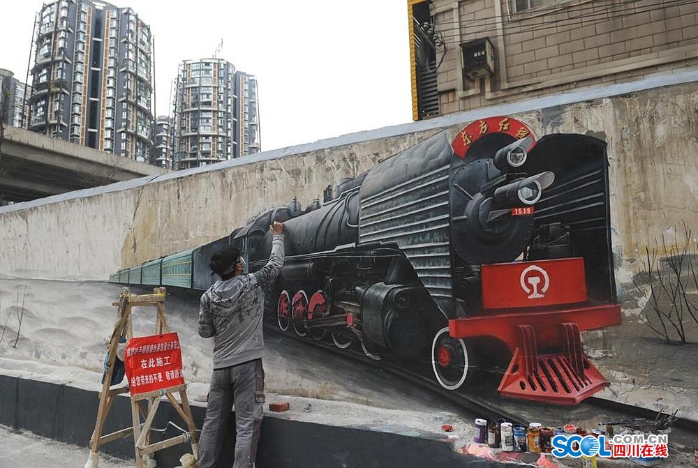 Wall paintings depict history, future of Chengdu