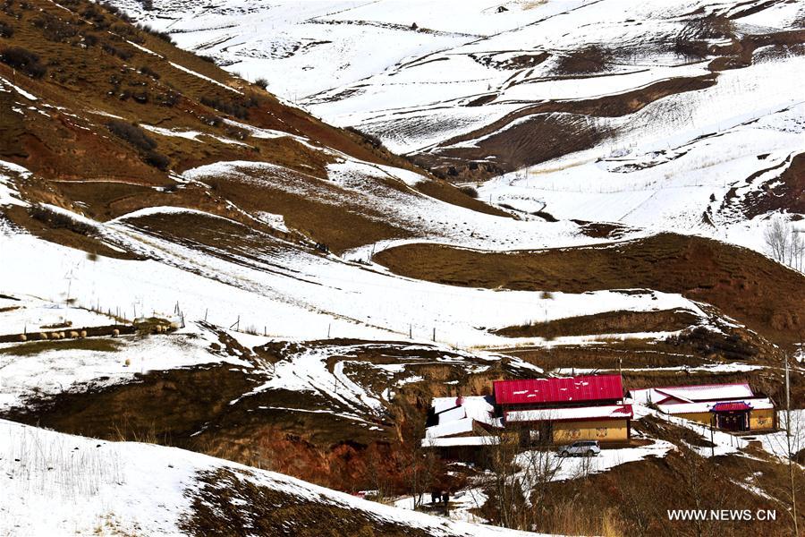 Snow scenery of Qilian Mountain in northwest China