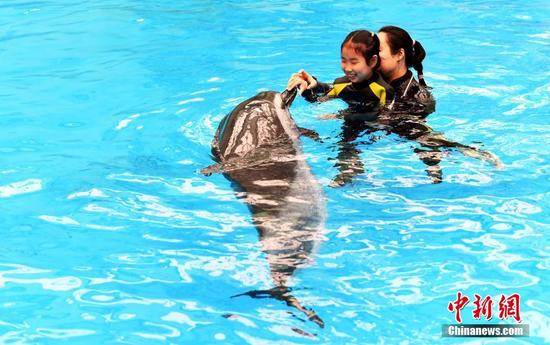 'Dolphin therapy' helps autistic child in Chengdu