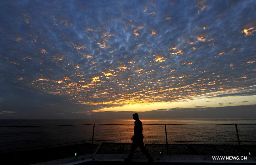 Sunset scenery of South China Sea 