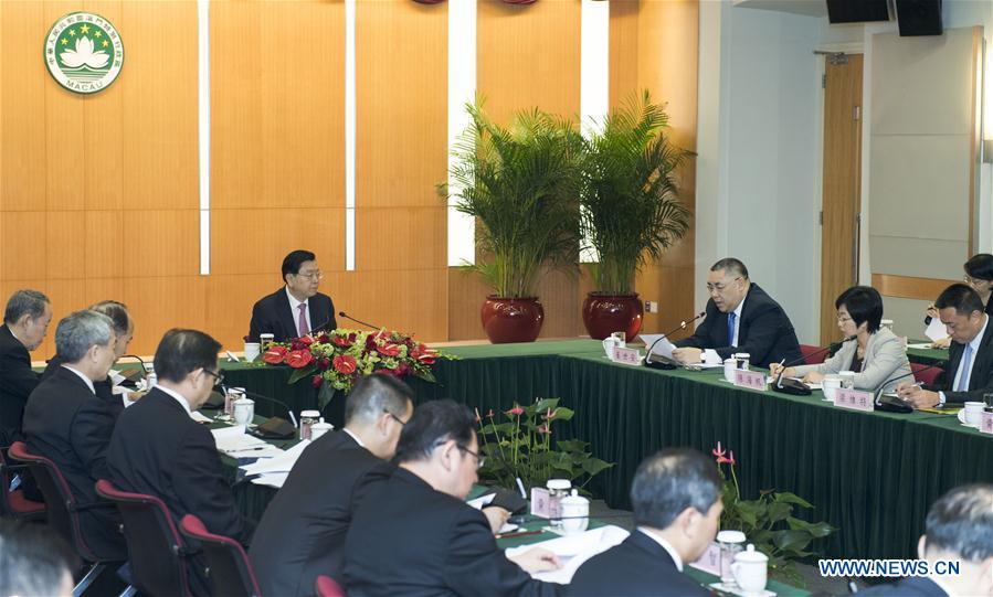 China's top legislator hears briefing by Macao SAR officials