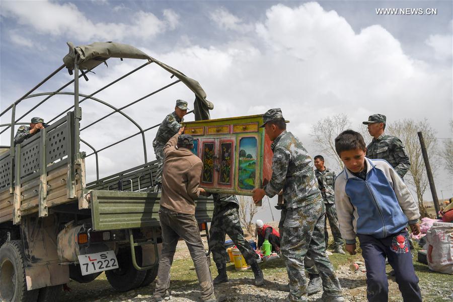 Rescuers work at quake-hit county in NW China's Xinjiang