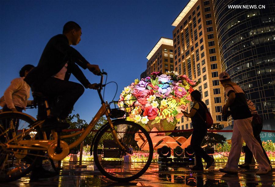 Landscape lighting illuminates Beijing to greet Belt and Road Forum