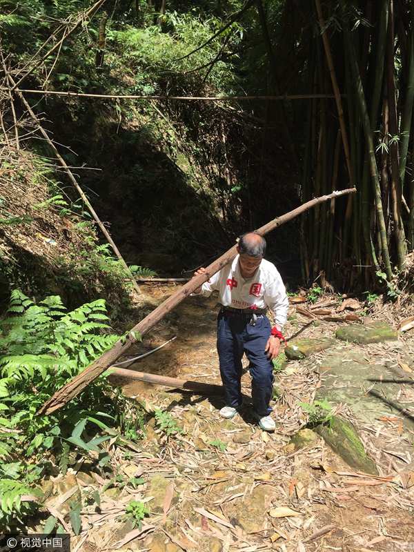 Disabled couple builds mountain roads in southwest China