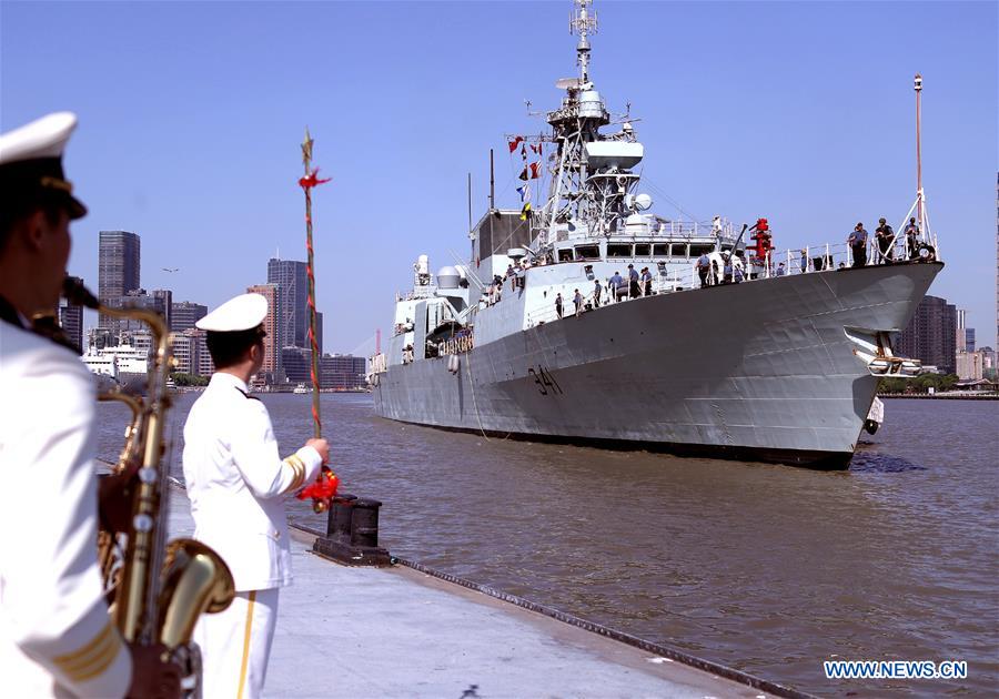 Canadian naval ship HMCS Ottawa arrives in Shanghai for 7-day visit