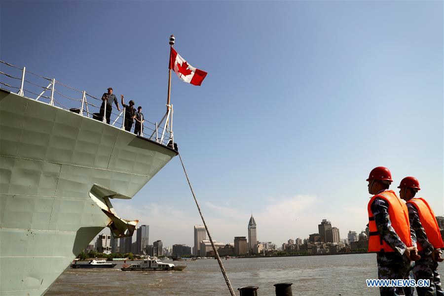 Canadian naval ship HMCS Ottawa arrives in Shanghai for 7-day visit